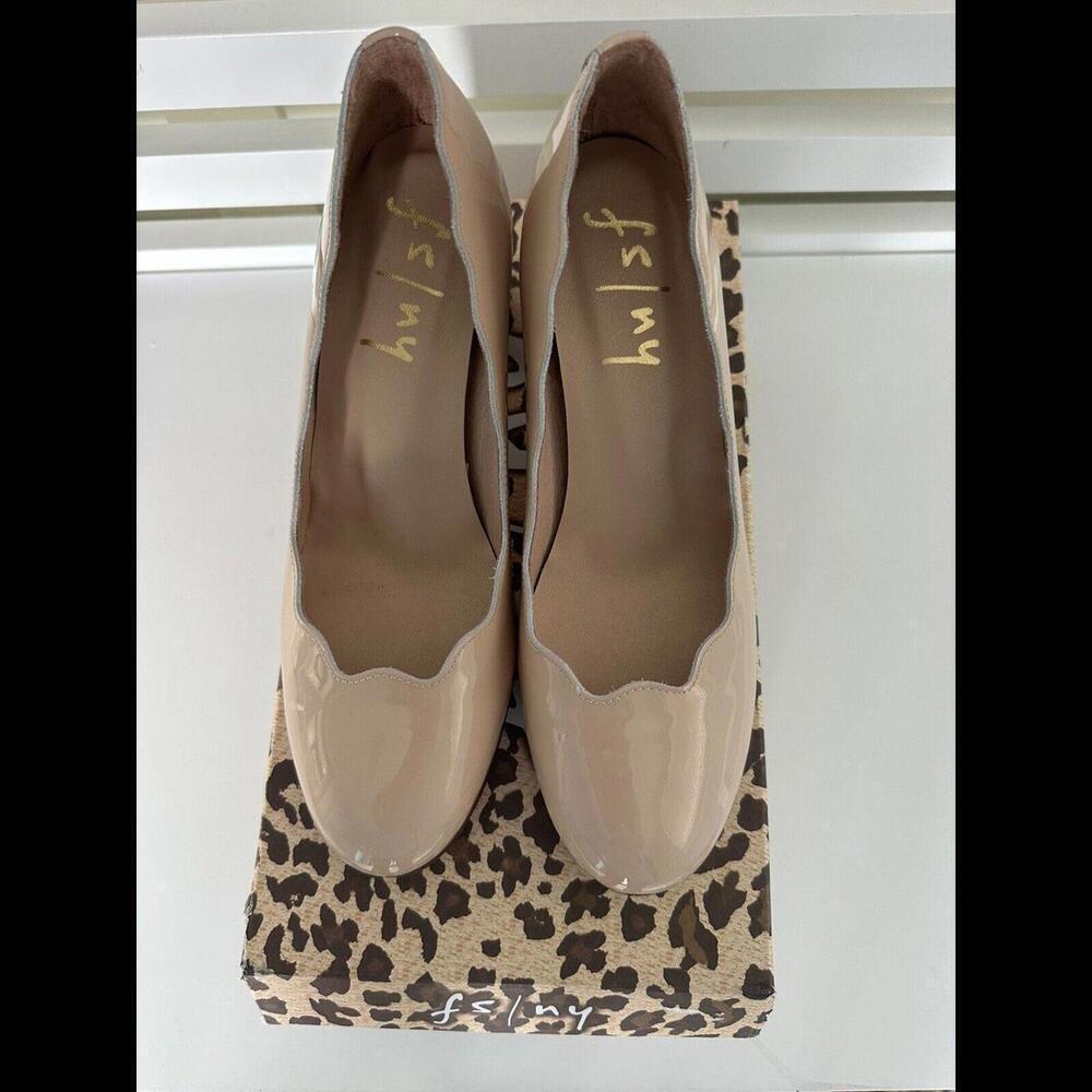 Tuckernuck French Sole fs ny Wave Beige Patent Heels Shoes $215 - Picture 3 of 7
